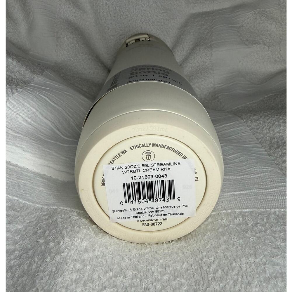 Stanley 20 fl oz Stainless Steel Flowstate Spring Bottle - Cream NWT - Picture 5 of 6